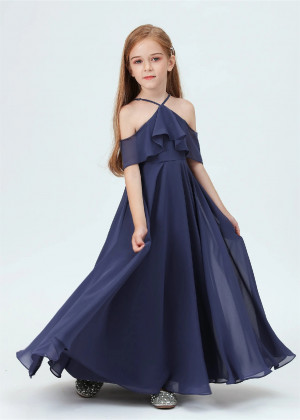 Unusual Chiffon Airy Junior Bridesmaid Dress